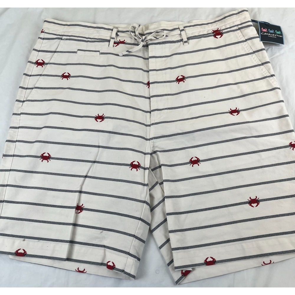 Charleston Threads Crabs Mens XL Bermuda Shorts Drawstring Nautical Resortwear